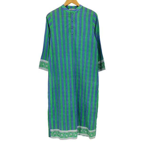 USED古着(ユーズドフルギ) .ISLE FROCK SZ Blockprints コットン スト...