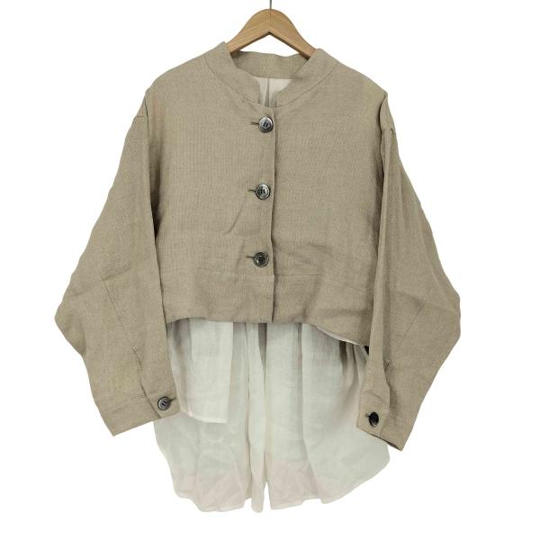 Ys for living(ワイズフォーリビング) スタンドカラーレイヤージャケット レディース 表...