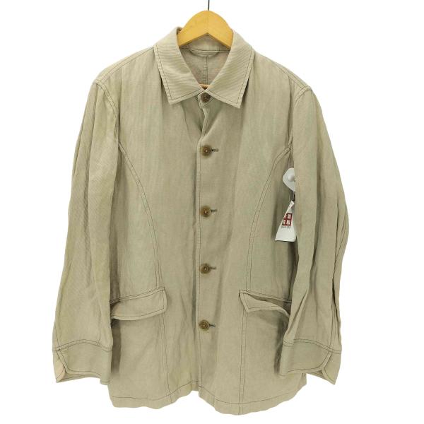 JOSEPH ABBOUD(ジョセフアボード) リネン コットン ツイル 5B シャツ ジャケット ...