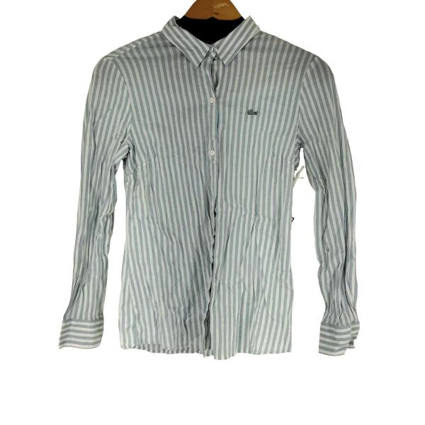 LACOSTE(ラコステ) ワンポイント刺繍 ストライプ L/S シャツ レディース JPN：36 ...