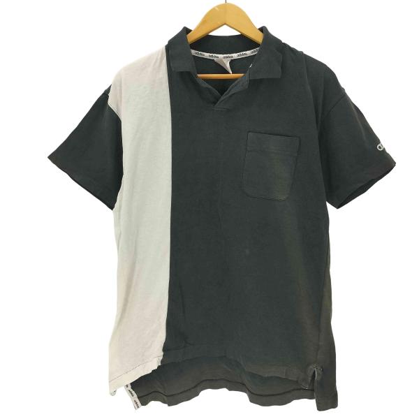 adidas(アディダス) 80-90S デサント製 バイカラー S/S ポケ付き ポロ スキッパー...