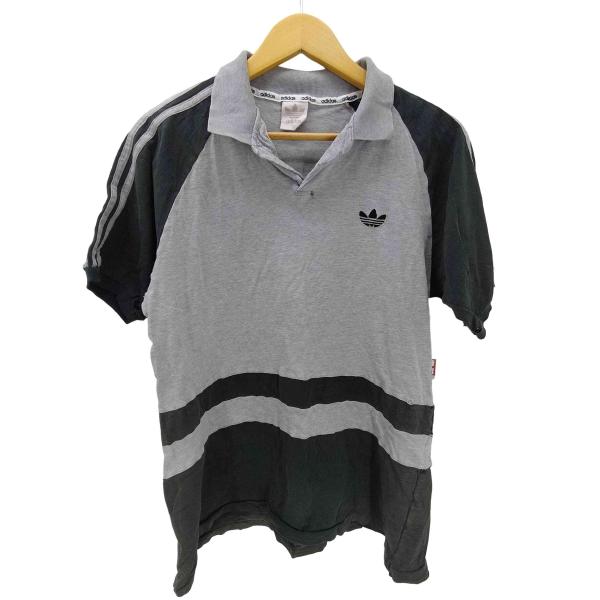 adidas(アディダス) 80-90S デサント製 トレフォイル ロゴ刺繍 3ストライプ バイカラ...