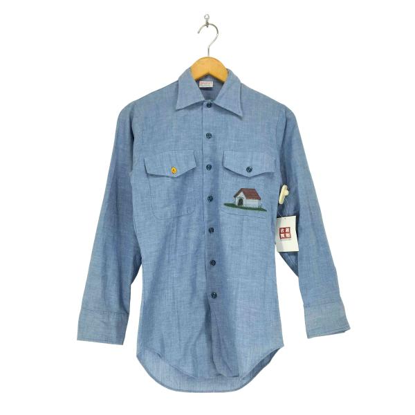 U.S.NAVY(ユーエスネイビー) navshirt MADE IN USAデザインシャンブレーシ...