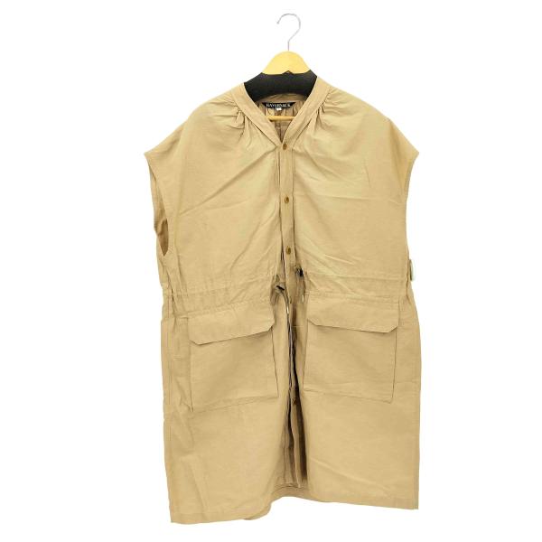 HAVERSACK(ハバーサック) グログランフロントポケットノースリーブワンピース レディース J...