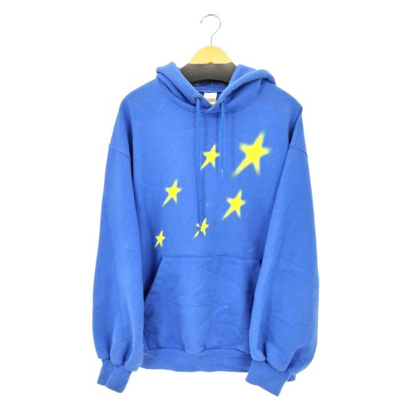 USED古着(ユーズドフルギ) 星柄 プリント プルオーバーパーカー メンズ  M 中古 古着 09...