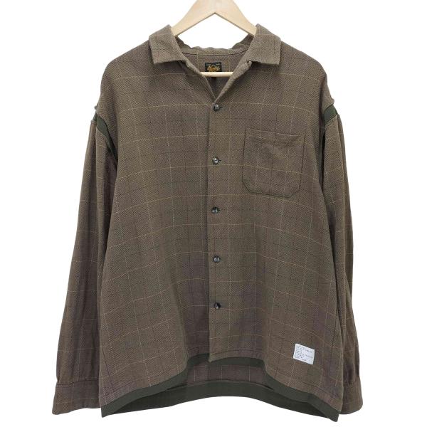 USED古着(ユーズドフルギ) {{UNRIVALED}} ショルダーリブ切替コットンシャツジャケッ...