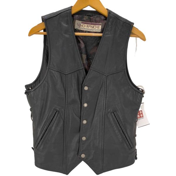 USED古着(ユーズドフルギ) VINO RANCHE 裏地総柄  編み込み レースアップ 牛革 カ...