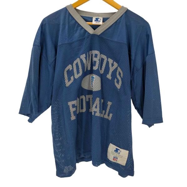 STARTER(スターター) 90S USA製 COWBOYS  S/S Vネック メッシュ  ゲー...