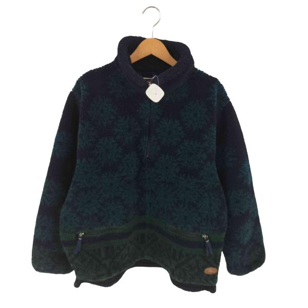 WOOLRICH(ウールリッチ) 90S USA製 ノルディック柄 ハーフジップ プルオーバー ボア...