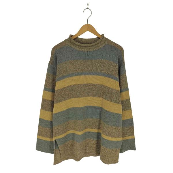 USED古着(ユーズドフルギ) basic of america ボトルネック ボーダーニットセータ...