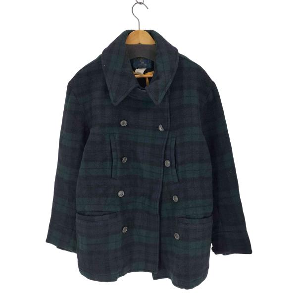 WOOLRICH(ウールリッチ) 00s ブラックウォッチ ウールピーコート レディース impor...