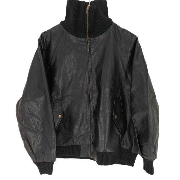 JaVa(ジャバ) 質感に一目惚れ。リブタートル フェイクレザージャケット レディース JPN：M ...