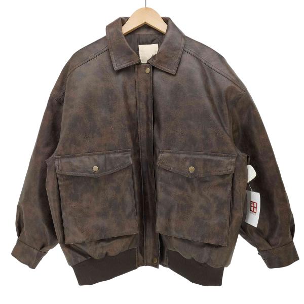 JaVa(ジャバ) フェイクレザーヴィンテージオーバーブルゾン レディース JPN：M  中古 古着...