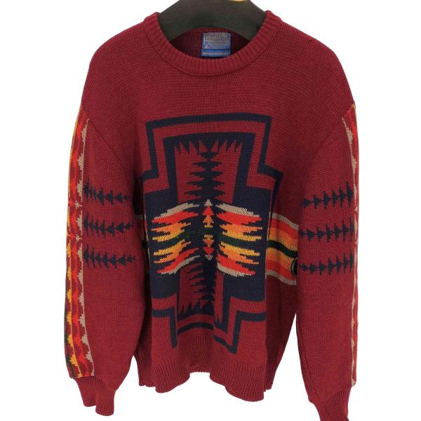 PENDLETON(ペンドルトン) 70s USA製 ネイティブ柄 ウールニット メンズ  L 中古...