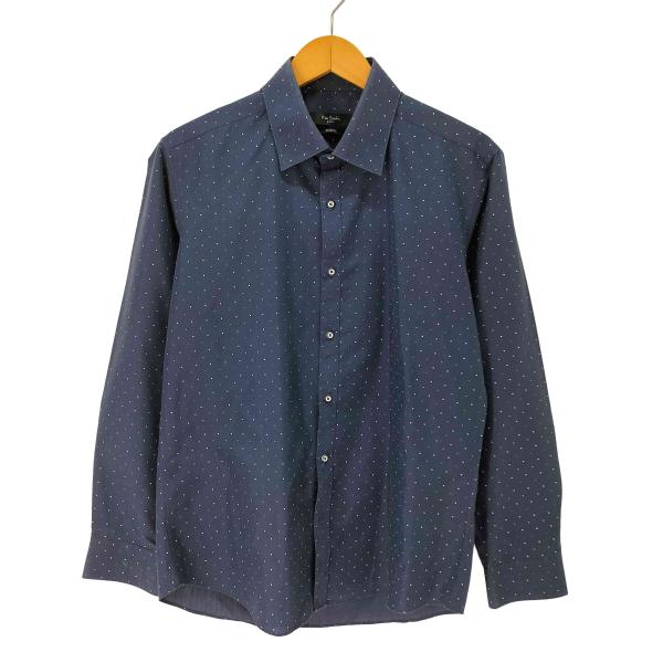 pierre cardin(ピエールカルダン) SLIM FIT 水玉 ドット柄 レギュラーカラー ...