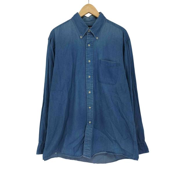 LANDS END(ランズエンド) 90-00s USA製 コットン デニム ボタンダウンシャツ メ...