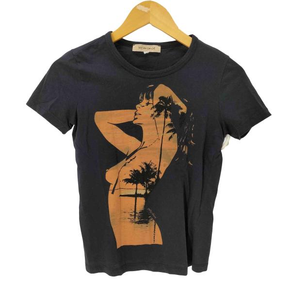 SEE BY CHLOE(シーバイクロエ) プリント Tシャツ ピチT レディース FR：40  中...