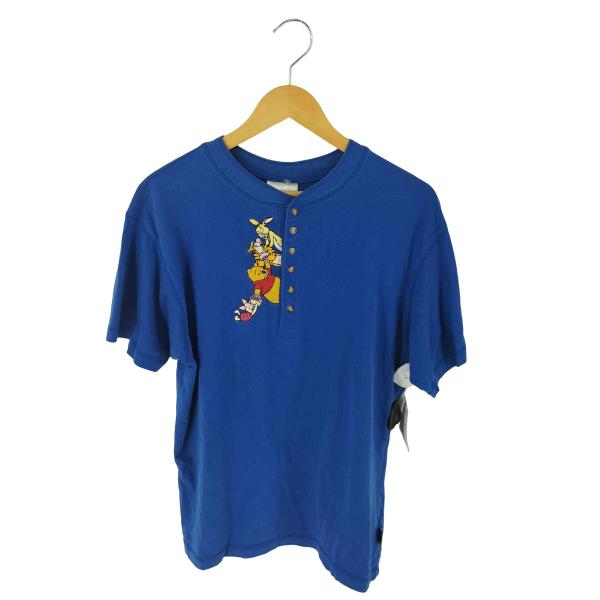 USED古着(ユーズドフルギ) 00S ブルネイ製 キャラクター刺繍 ヘンリーネックTシャツ メンズ...