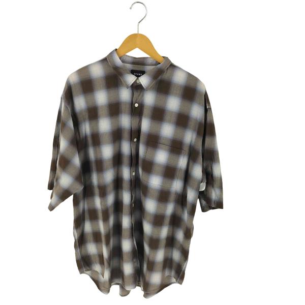 BEAMS(ビームス) オンブレチェック イージーショートスリーブシャツ メンズ  XL 中古 古着...