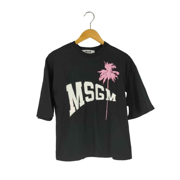 MSGM(エムエスジーエム) ロゴプリントクルーネックTシャツ レディース import：S  中古...