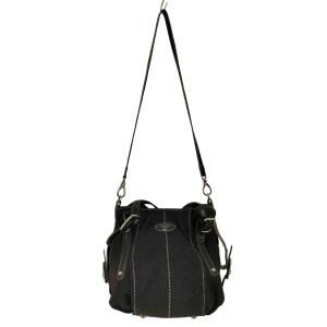 TOD’S(トッズ) ロゴ刻印 ウール 2WAY ショルダーバッグ レディース 表記無 中古 古着 0605
