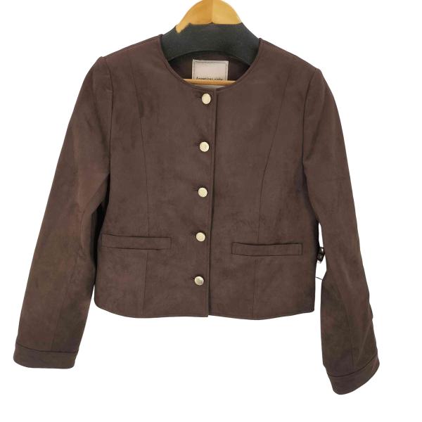 Apuweiser riche(アプワイザーリッシェ) 25AW スエードノーカラージャケット レデ...