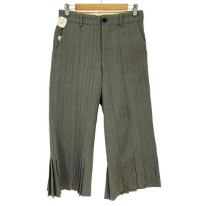MASU(エムエーエスユー) MORPHO FRILL TROUSERS プリーツ フリル ストライプ ワ 中古 古着 0444