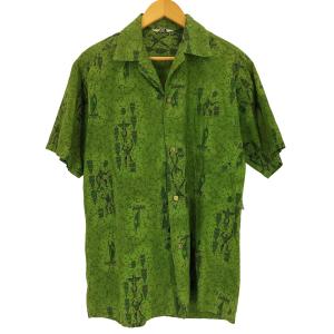USED古着(ユーズドフルギ) 60S~70S ハワイ製 古銭ボタン コットン アロハシャツ 民族プリント 中古 古着 0315
