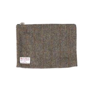 ハリスツイード Harris Tweed レザー切替ツイードクラッチバッグ メンズ  中古 ブランド古着バズストア 201120｜bazzstore