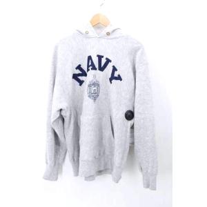 チャンピオン Champion 80S USA製 トリコタグ後期 REVERSE WEAVE U.S.NAVY  ラバープ 中古 古着 210609｜bazzstore