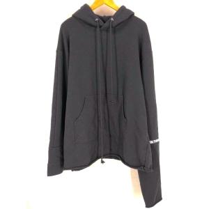 ラフシモンズ RAF SIMONS 17SS Oversized Vultures Asymmetrical hoodie 中古 古着 211224｜bazzstore