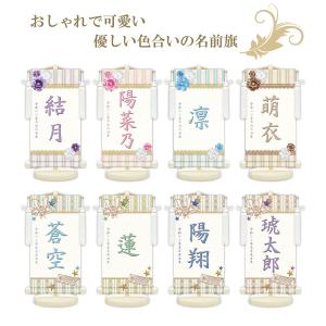 名前旗 モダン名前旗 コサージュ・兜と鯉のぼり...の詳細画像1