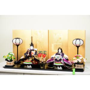 親王飾り 親王のみ 京十二番 緑と桃よ向鶴文 雛人形 ひな人形 初節句