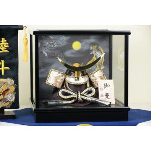 【名将兜飾り】 伊達政宗公 三日月彫金兜 6号...の詳細画像2