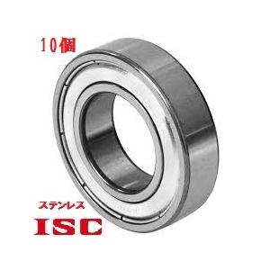 10個入り 3-10-4  ６２３ＨＺＺ ステンレス ＩＳＣ製 内径３ｍｍ　外形１０ｍｍ　幅４ｍｍ（...