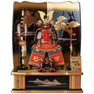 久月 五月人形 久月作 お祝い 鎧飾り 彫金仁王大鎧飾り 正絹緋縅12号