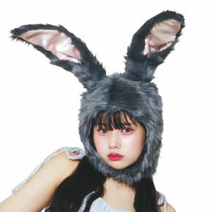 もふもふうさたん グレー 灰色 かぶりもの ハロ...の商品画像