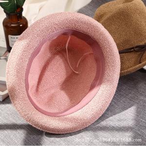 ネップ糸 中折れハット 綿麻 帽子 麦わら帽子...の詳細画像4