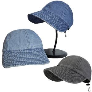 つば広 帽子 デニム UVハット サンバイザーキャップ 折りたたみ レディースハット UVケア帽子 キャップ 紫外線対策 日除け 春 夏 CAP 5506｜bbdirect