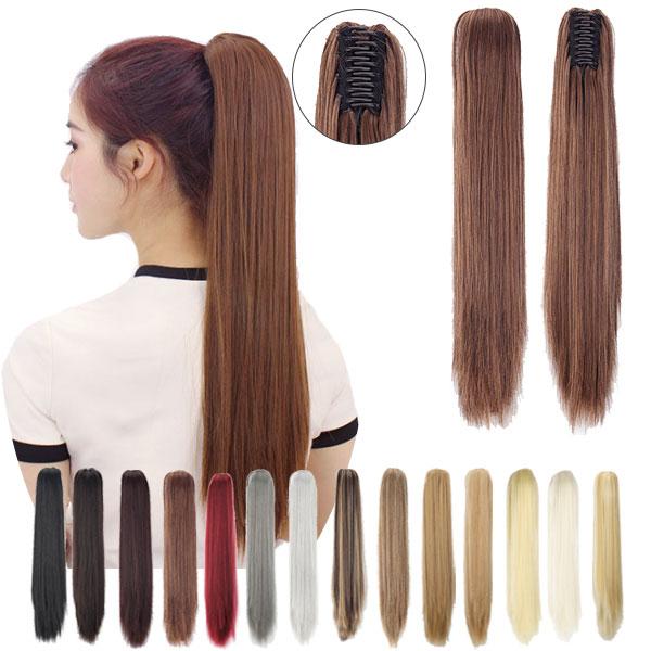 ポニーテール バンスクリップ ポイントウィッグ ロングストレート エクステ ウイッグ 付け毛 つけ毛...