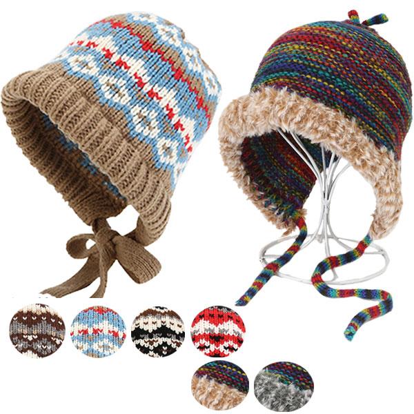 紐付き ニット帽 あご紐 ニットキャップ レディース アウトドア 暖かい 小顔 深め 防寒 保温 秋...