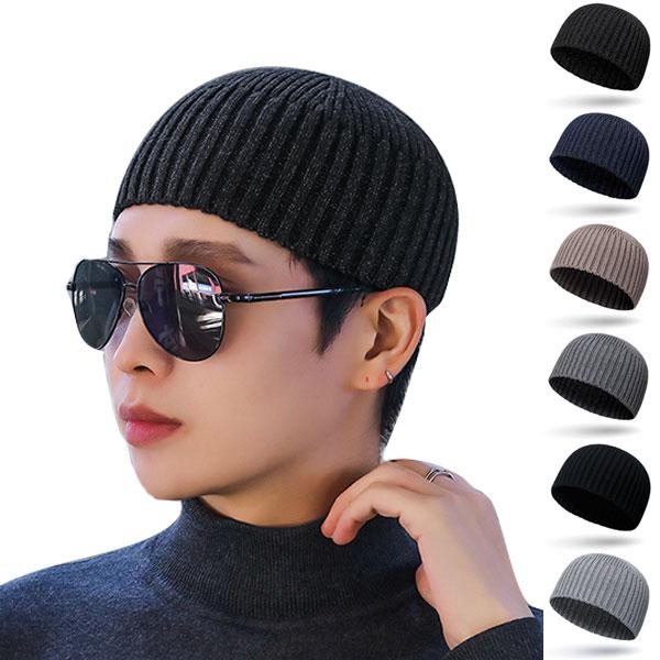 浅い ニット帽 ショートワッチ イスラム帽 浅めビーニー ニットキャップ 帽子 無地 ビーニー メン...