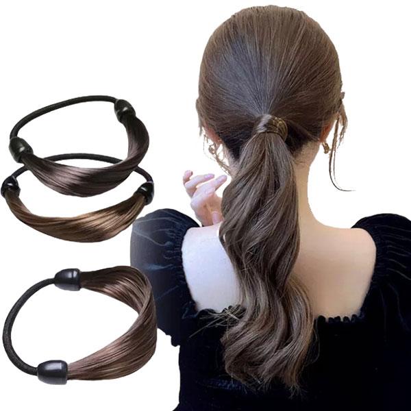 ヘアゴム ヘアアクセサリー ヘアタイ ウィッグヘアゴム 髪ゴム リングゴム レディース ボリューム ...