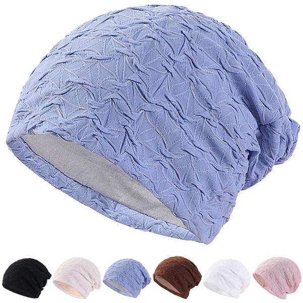 レディースキャップ 帽子 薄手 大きいサイズ 綿ポリ しわ加工 医療用帽子 婦人帽 ルームキャップ ...