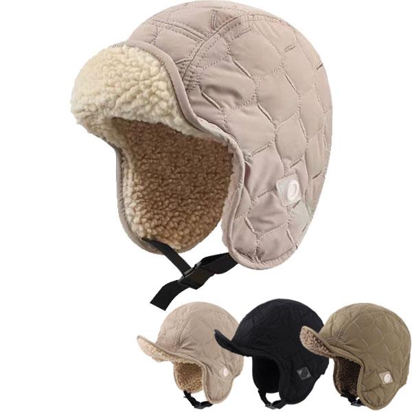 フライトキャップ パイロットキャップ リバーシブル ボア ラムウール キルティング 防寒 防風 耳ま...