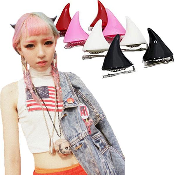 小悪魔 ヘアピン ツノ 角 悪魔 ピン ハロウィン デビル コスプレ つの ツノ 角 ピン バラエテ...