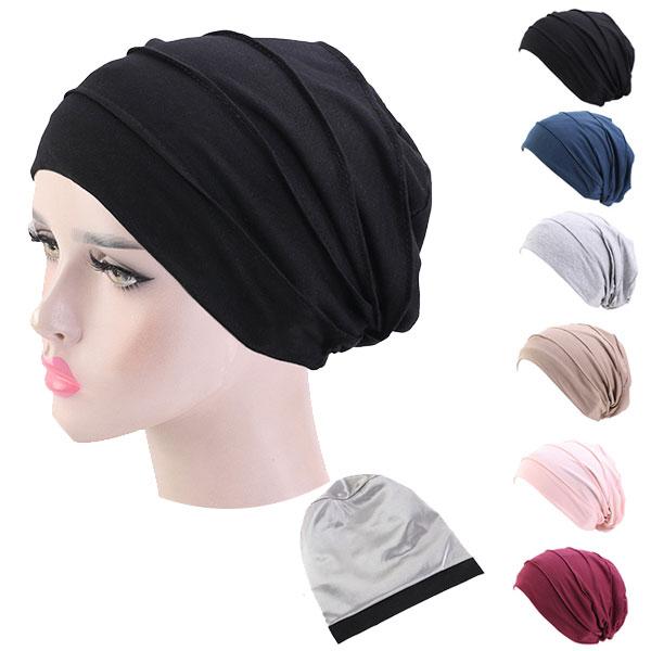 医療用帽子 サテン裏地 レディースキャップ コットン 帽子 医療用 外出用 伸縮ゴム付綿 薄手 帽子...