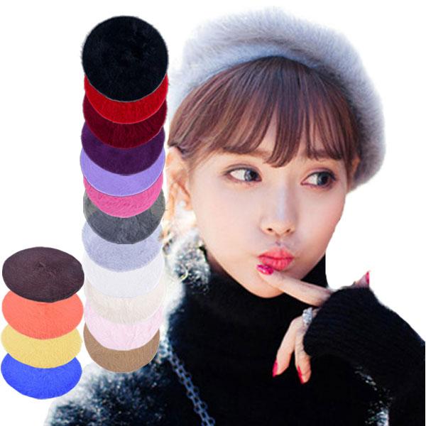 ベレー帽 ファー風 帽子 レディースハット フェイクファー ベレー キャップ レディース帽子 ラビッ...