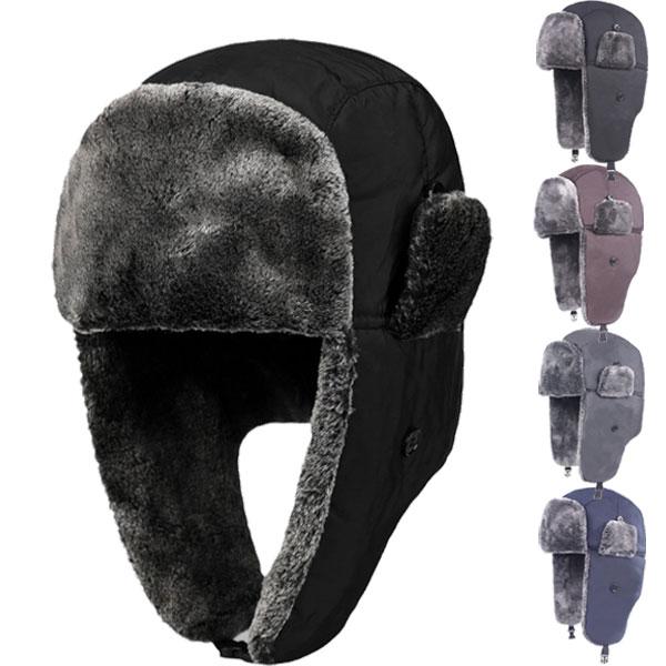 防寒 帽子 キャップ ロシア帽 ボアキャップ フライトキャップ 耳当て付き 厚手 撥水 防風 大きい...