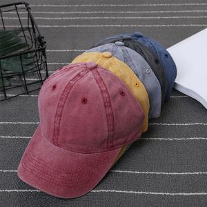 無地 カラー デニムキャップ ベースボールキャ...の詳細画像5